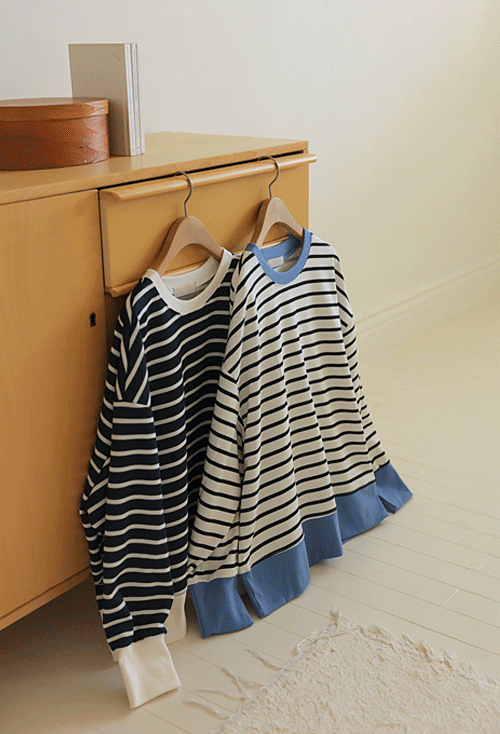 Easy Stripe Sweat Shirts Z463