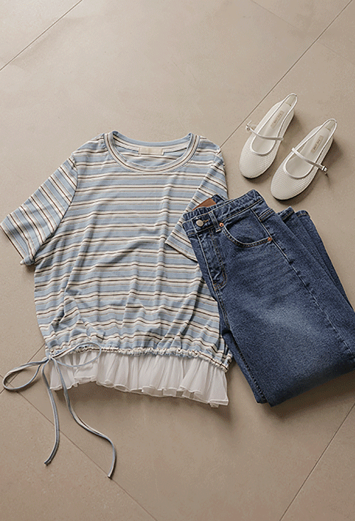 Bisor Shirred T-shirt Y009