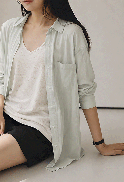 Cool linen V-neck Sleeveless shirts Z528