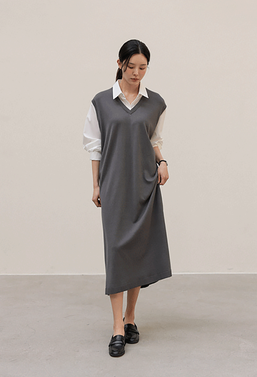Layered Shirt One Piece MM422