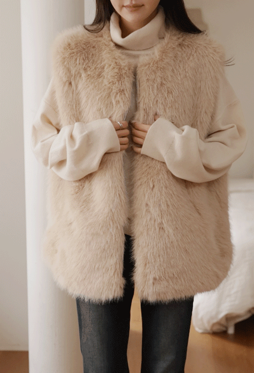 Jeluca Fur Vest U6087