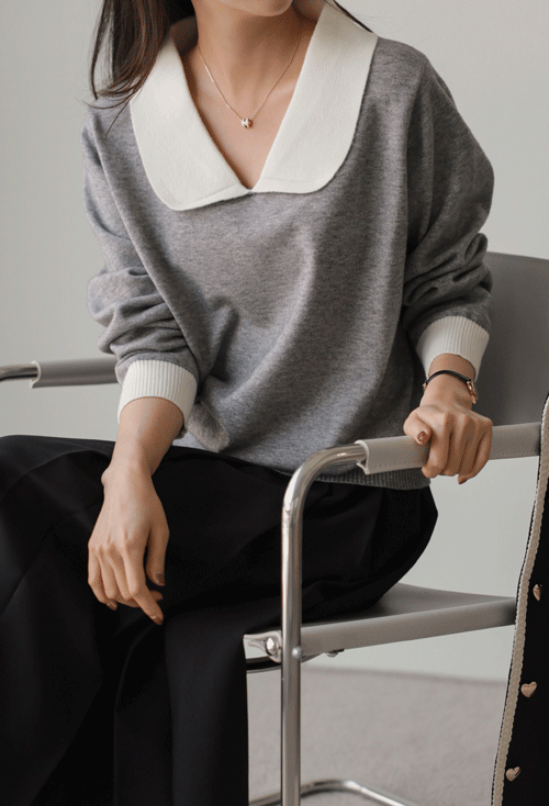 Horberry color combination Collar knitwear K4394