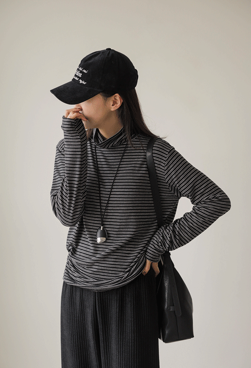Retari mock turtleneck wool t-shirt T13085