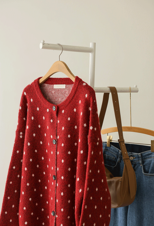 Sankeno Dot Cardigan Y279