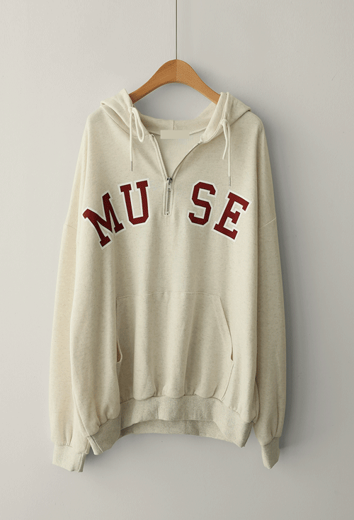 Pan-fiber half-zip hoodie T13135