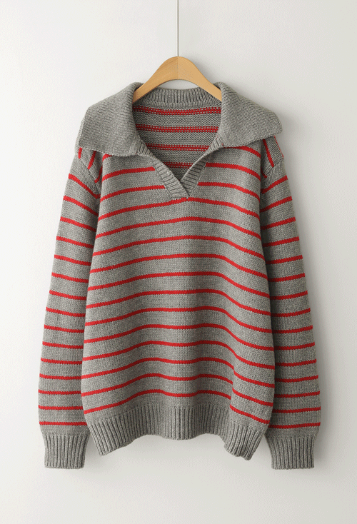 Panberry Striped Collar knitwear K4413