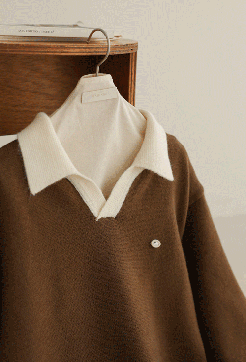 Sonevi color combination Collar knitwear K4416